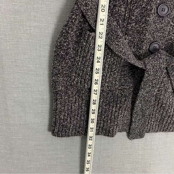 Dalia Button Up Cardigan Sweater Sz Medium Thick Tight Knit Fold Over Collar - Picture 9 of 9